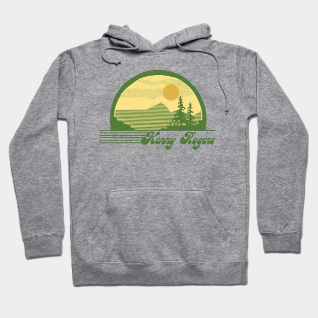 Kenny Rogers / Retro Style Country Fan Design Hoodie by DankFutura